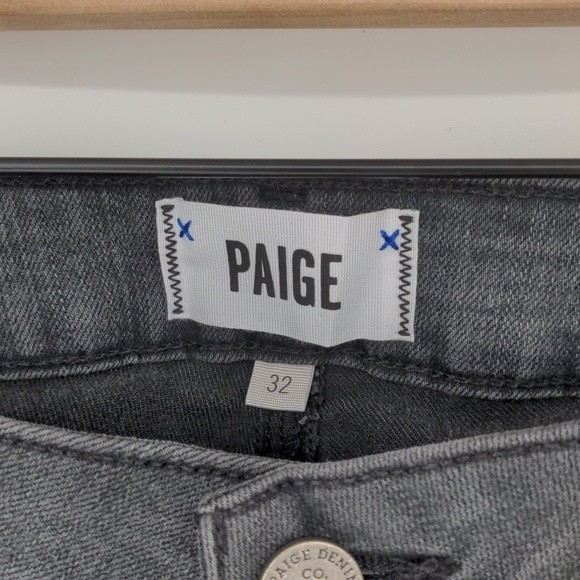 Paige Verdugo Ankle Grey High Rise Skinny Jean Size 32 - Picture 7 of 15